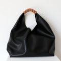 Spliced woven shoulder bag for women | MuddyStock Originals Black