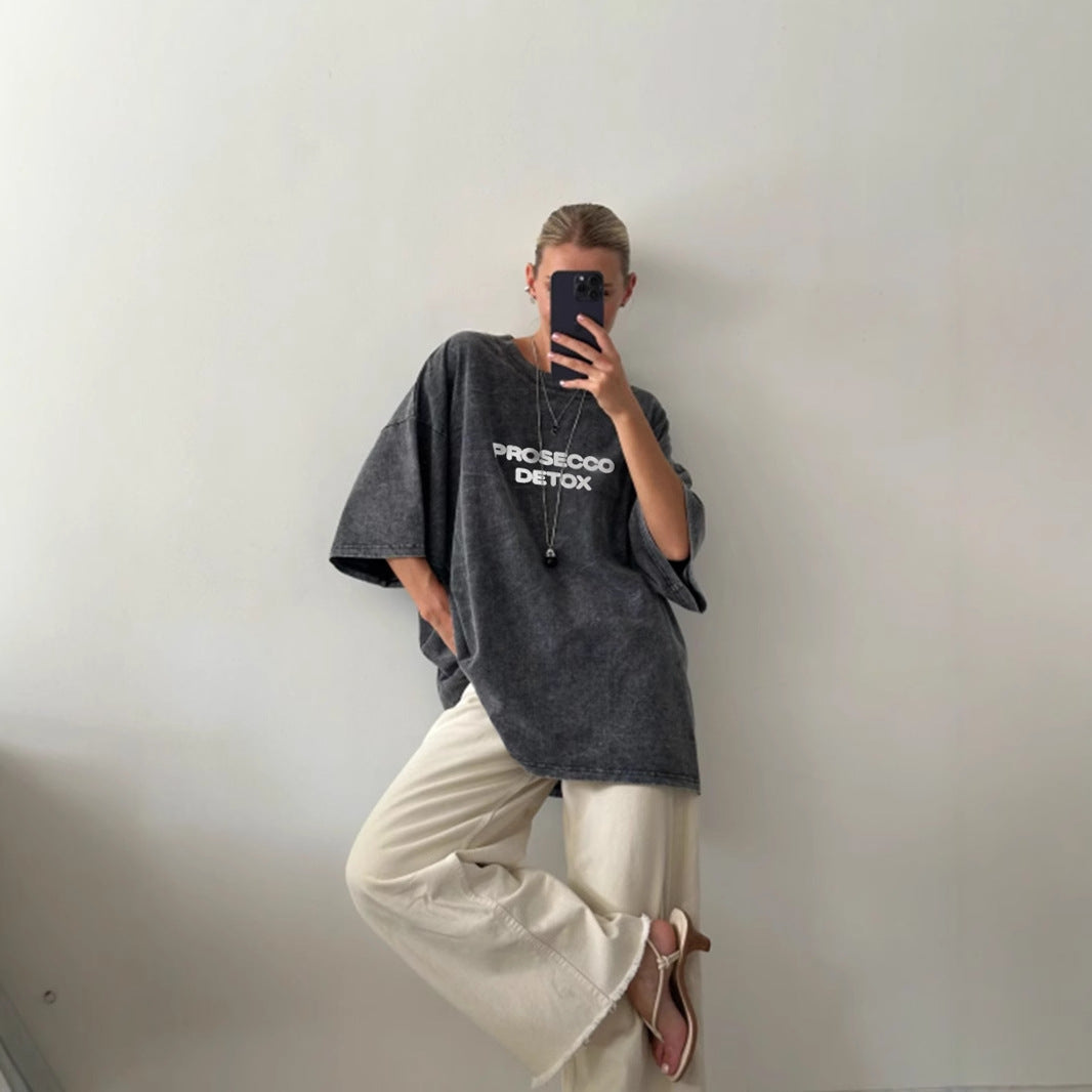 Style Letter Print Short Sleeve T-Shirt For Men And Women | MuddyStock Originals MuddyStock