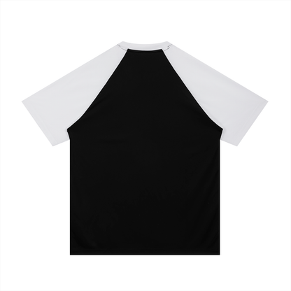 Contrast Raglan Sleeve Mesh T-Shirt For Men | MuddyStock Originals