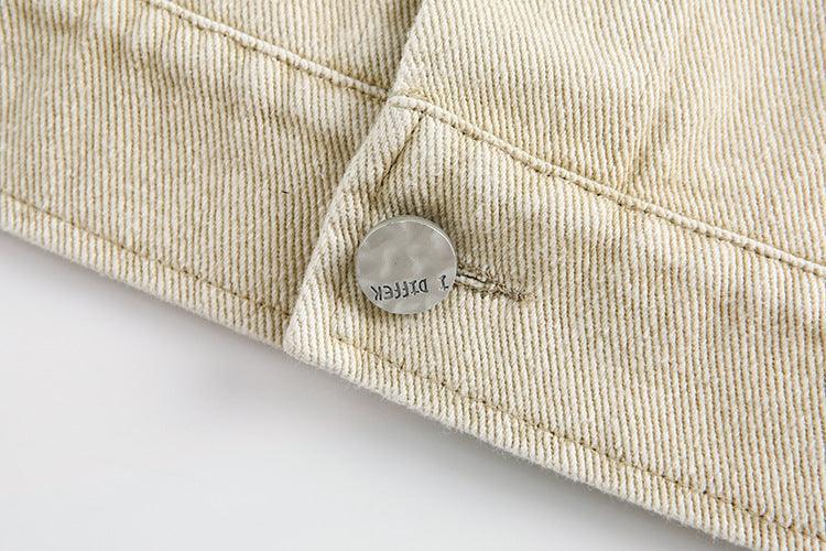 Punk Design Contrast Color Multi-pocket Baggy Coat For Women All Products