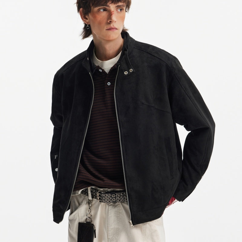 Short Men's Suede Jacket