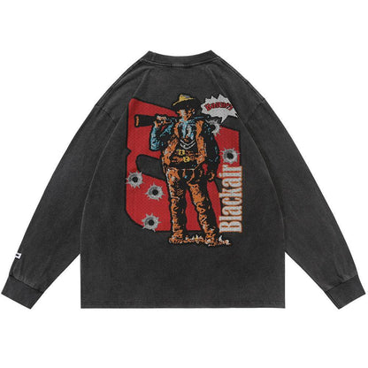 Round Neck Long Sleeve T-shirt For Men MuddyStock