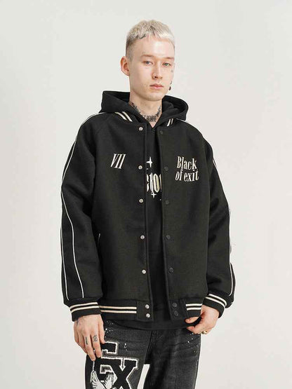 Men's High Street Embroidered Loose Baseball Uniform Jacket MuddyStock