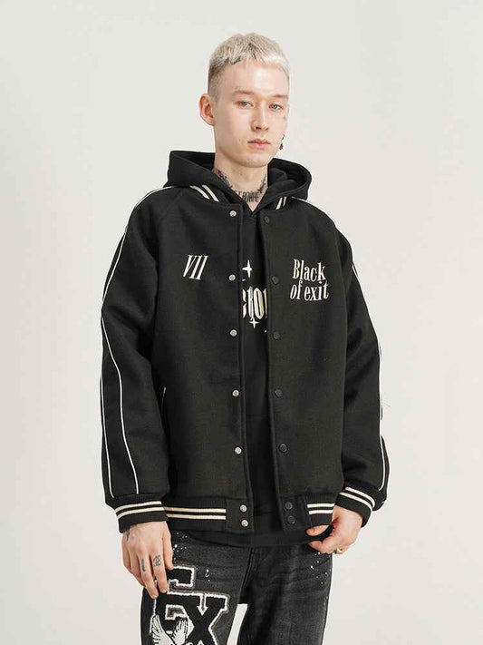 Men's High Street Embroidered Loose Baseball Uniform Jacket MuddyStock