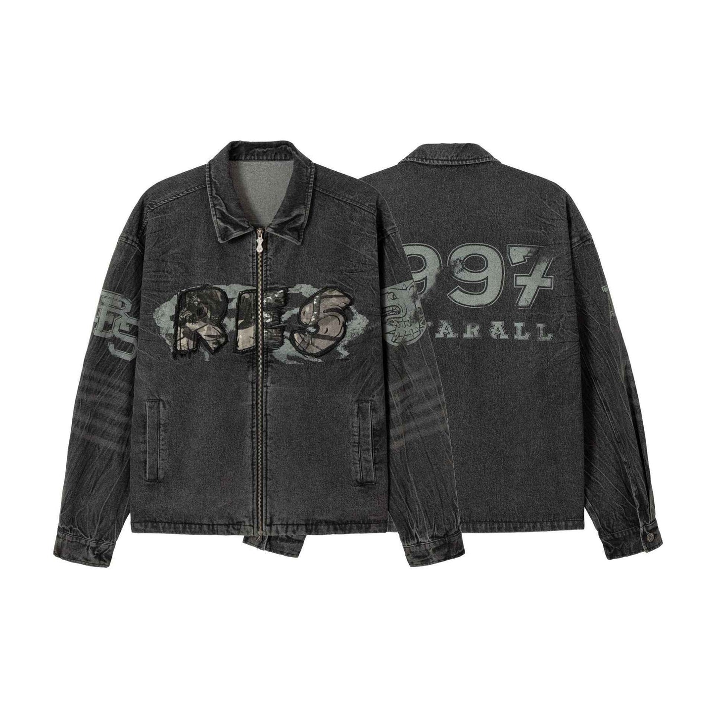 Embroidered Jacket For Women Charcoal Black MuddyStock