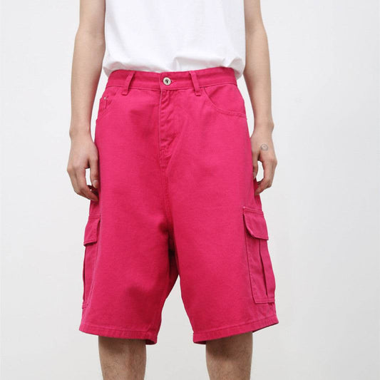 Straight Wide-leg Denim Shorts For Men And Women MuddyStock