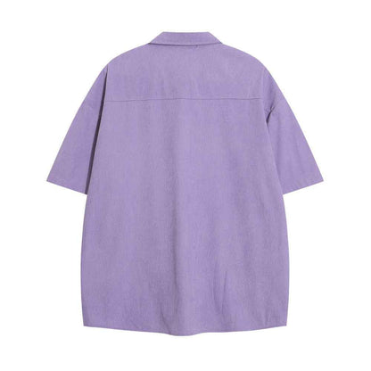 Cartoon Loose Short Sleeve Shirt For Men
