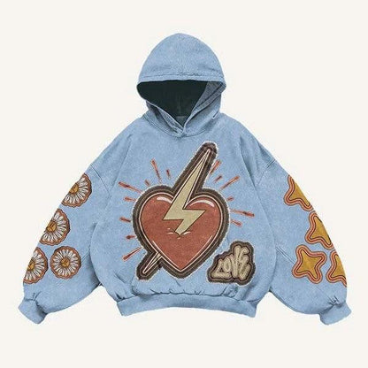 Printed Hoodie For Men And Women Blue