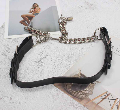 European And American Personalized Metal Chain Belt For Women