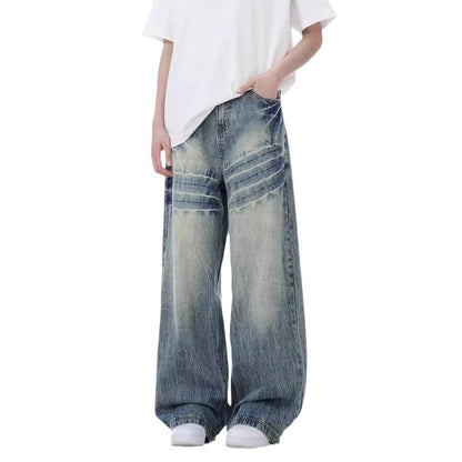 Loose Wide Leg American High Street Jeans For Men And Women All Products