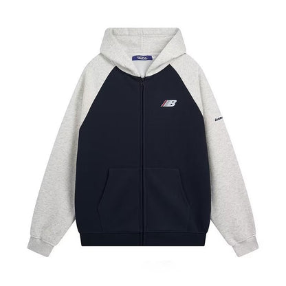 Retro Raglan Cardigan Hoodie Men's Autumn And Winter New All Products