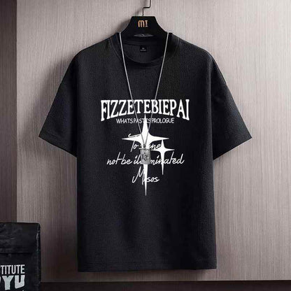 Ice Silk Short Sleeve T-shirt Men 991 Black Double Darts MuddyStock