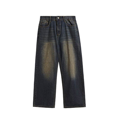 INF Men's Street Retro Wide Leg Jeans Rust Soil Color MuddyStock