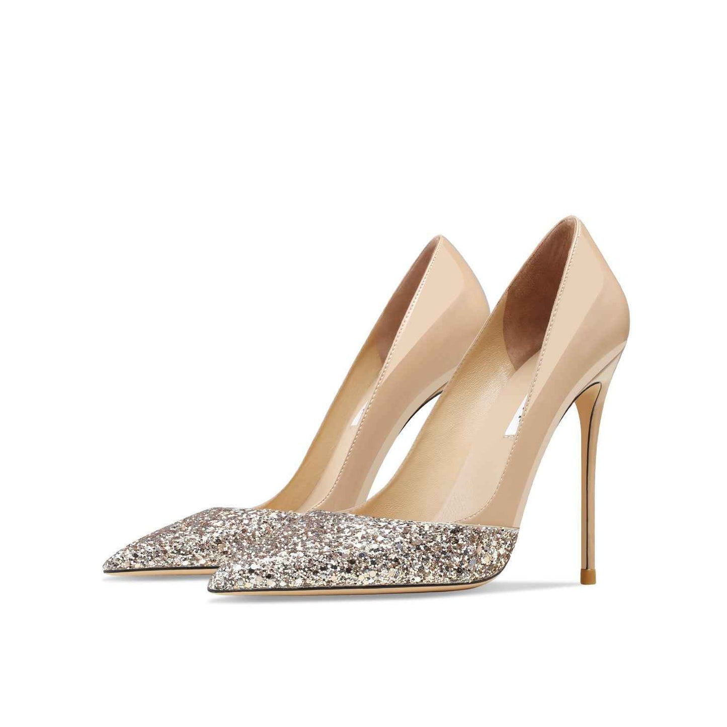 Women's Gold Sequins High Heels