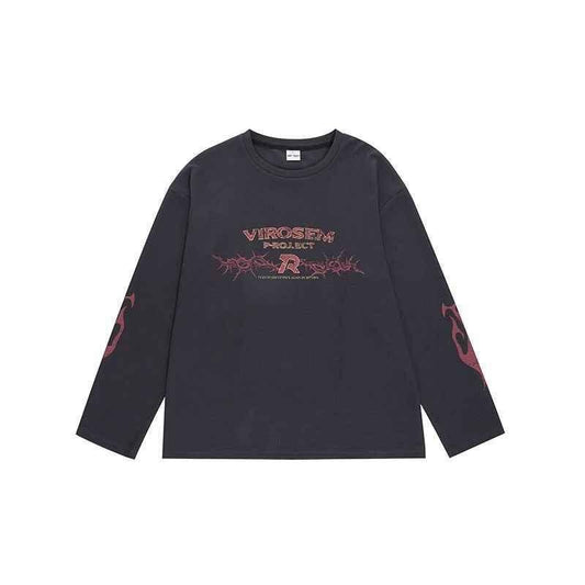American Vintage Street Long-sleeved T-shirt For Women null