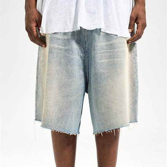 Men's Summer Retro Loose Fitting Denim Shorts MuddyStock