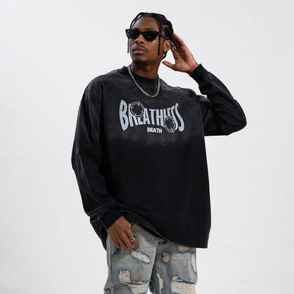 High Street Retro Long Sleeve T-shirt For Men MuddyStock