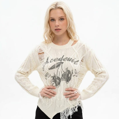 Off shoulder loose women's sweater top | MuddyStock Originals