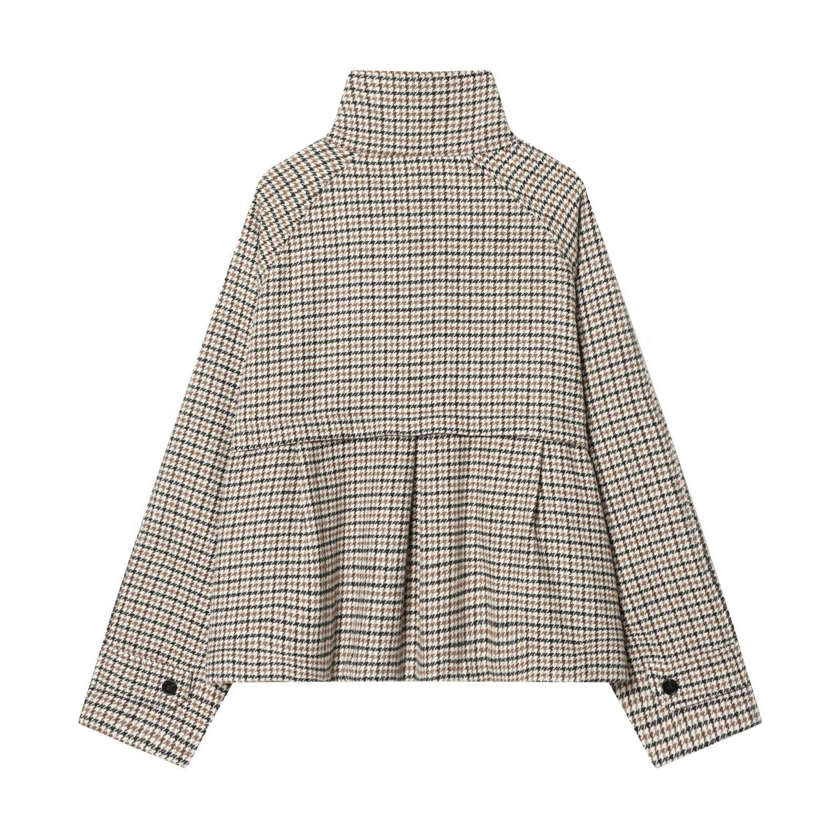 Fashionable And Versatile Houndstooth Short Jacket All Products