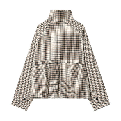 Fashionable And Versatile Houndstooth Short Jacket All Products