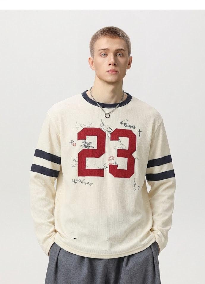 Number 23 long sleeved t-shirt for men | MuddyStock Originals