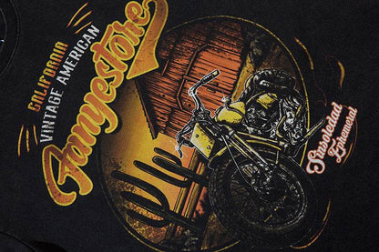 Hand-painted Motorbike Printed Short Sleeve For Men MuddyStock