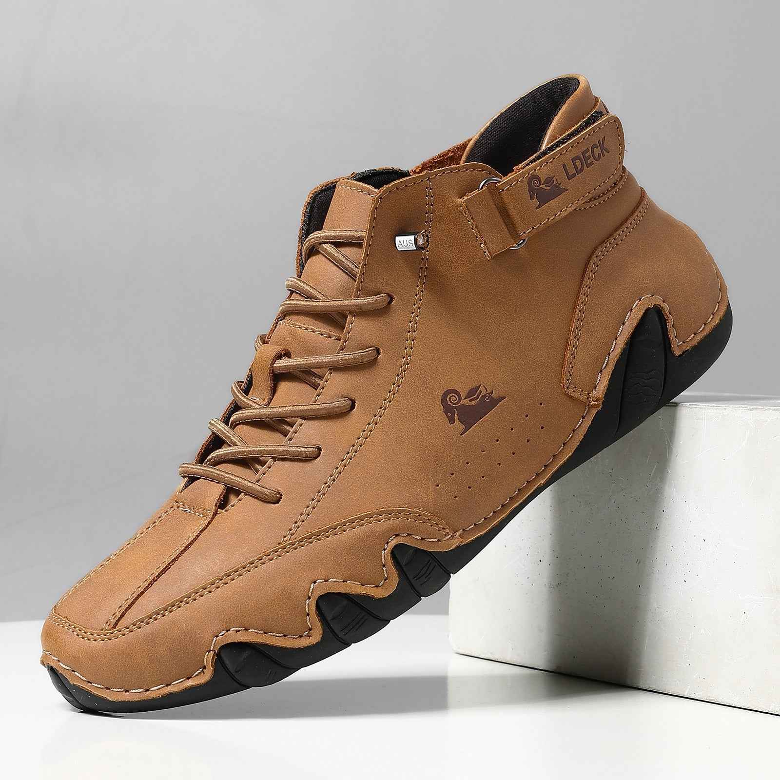 High-top martin men's shoes Light brown