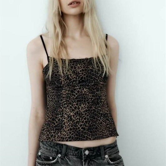Silk Satin Textured Underwear Strap Top MuddyStock