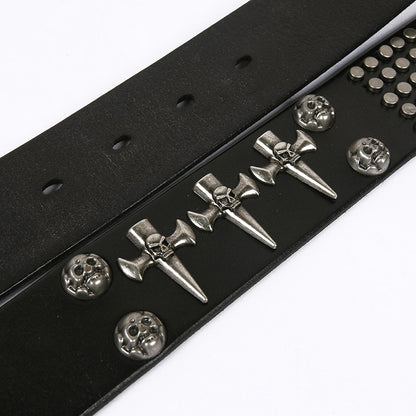 Punk Style Skull Head All-Match Belt