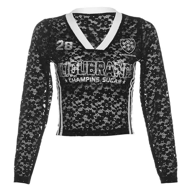 Slim Fit Midriff-baring Long Sleeve Top For Women Black MuddyStock