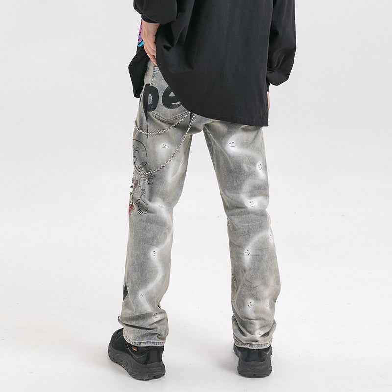 Men's printed jeans MuddyStock