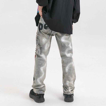 Men's printed jeans MuddyStock