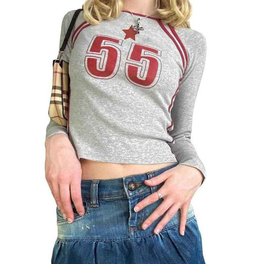 Women's Personalized Color Contrast Printed T-shirt MuddyStock