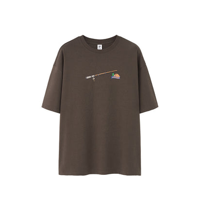 Men's Foam Three-dimensional Printed T-shirt Loose Personality