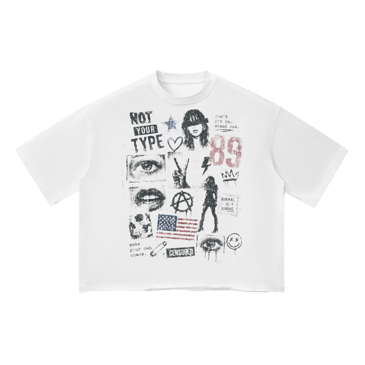 Vintage Wash Boxy T-Shirt For Men And Women | MuddyStock Originals White