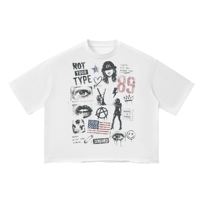 Vintage Wash Boxy T-Shirt For Men And Women | MuddyStock Originals White