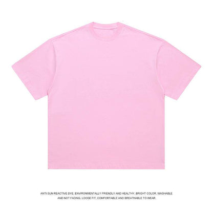 T-shirt Men's Loose Solid Color Bottoming Shirt Pink MuddyStock