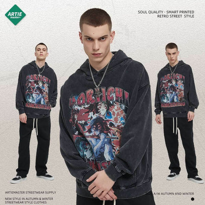 Printed washed men's hoodie | MuddyStock Originals MuddyStock