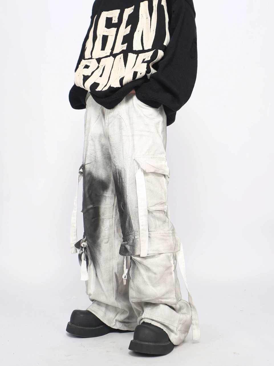 Splash Ink Multi-pocket Cargo Pants Men's Loose MuddyStock