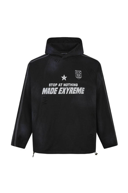 Vintage Washed Hooded Sweatshirt Jacket for Men and Women | MuddyStock Originals Black MuddyStock