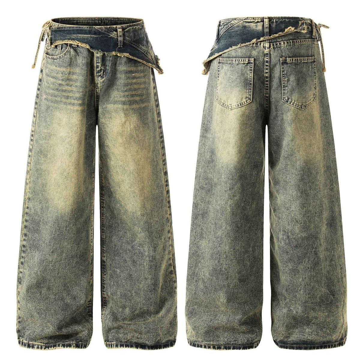 Retro washed distressed jeans for women | MuddyStock Originals