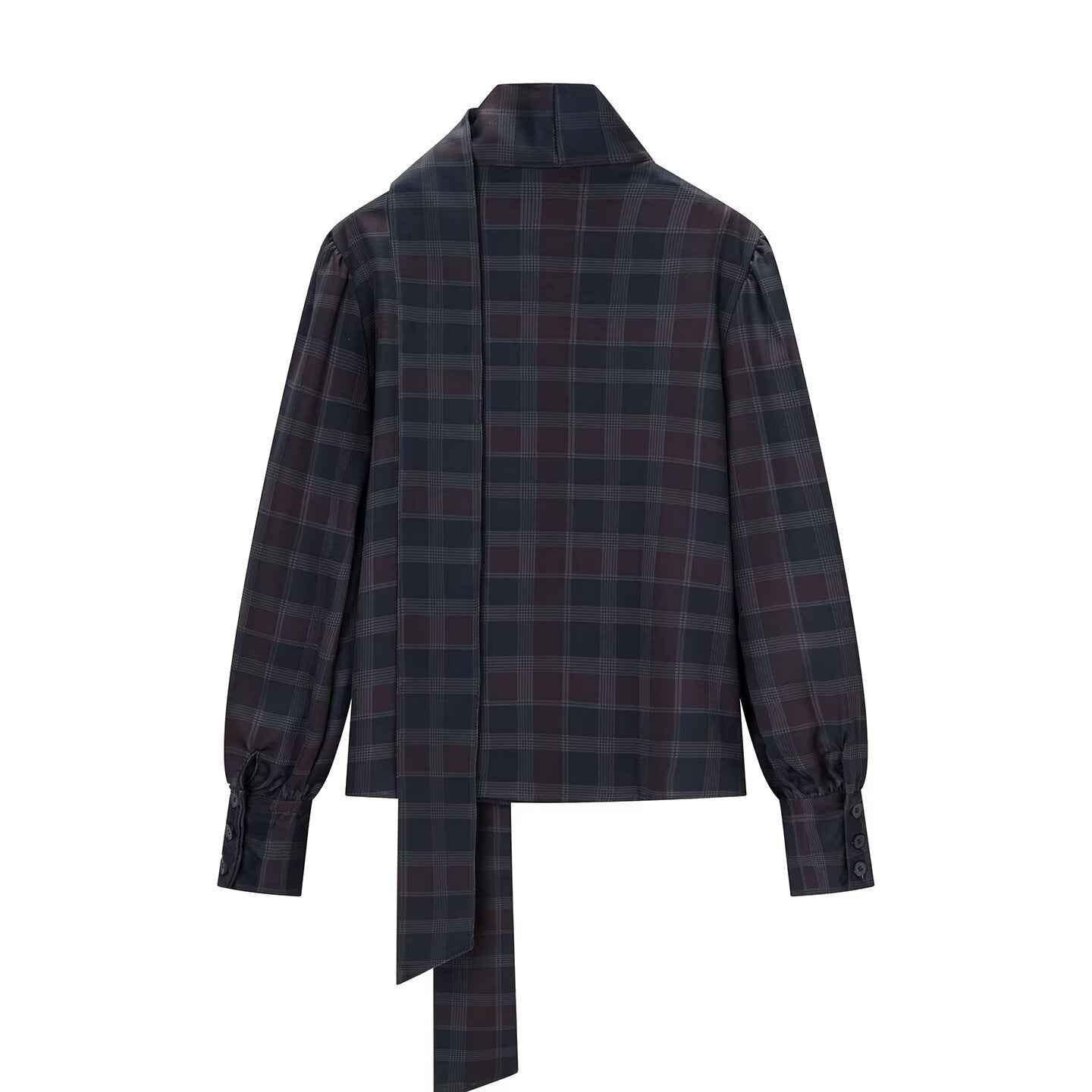 Plaid lace up top+plaid skirt set for women | MuddyStock Originals