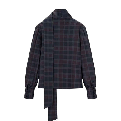 Plaid lace up top+plaid skirt set for women | MuddyStock Originals