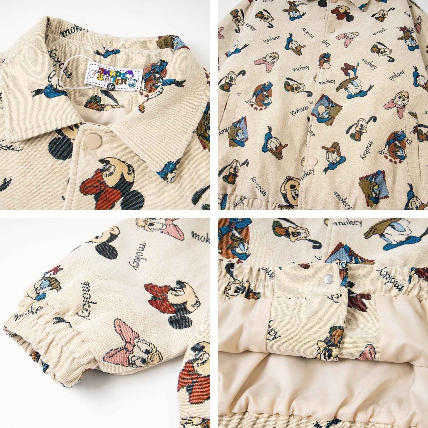 Retro Cartoon Jacquard Design Lapel Jacket For Men And Women | MudsdyStock Originals MuddyStock