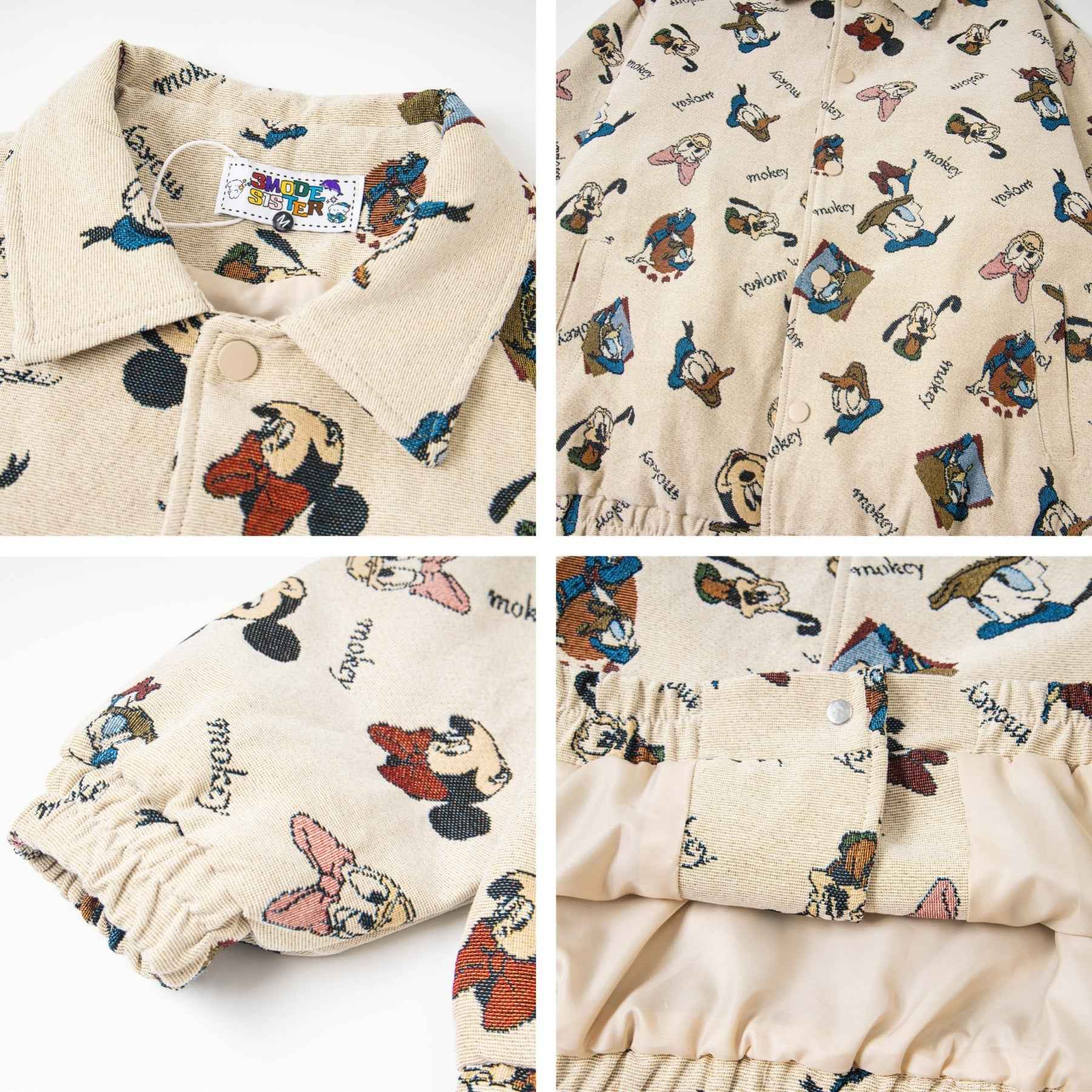 Retro Cartoon Jacquard Design Lapel Jacket For Men And Women | MudsdyStock Originals MuddyStock