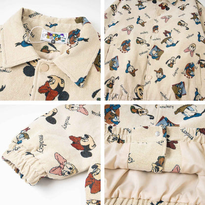 Retro Cartoon Jacquard Design Lapel Jacket For Men And Women | MudsdyStock Originals MuddyStock