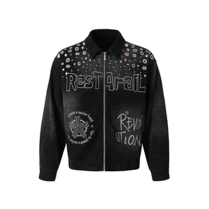 Washed Detroit jacket for women | MuddyStock Originals Black