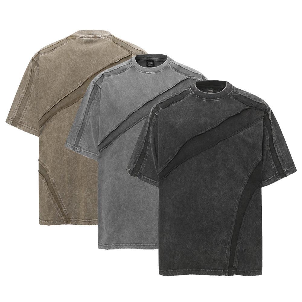 Worn-Out Washed Pure Cotton Short Sleeve T-Shirt For Men | MuddyStock Originals