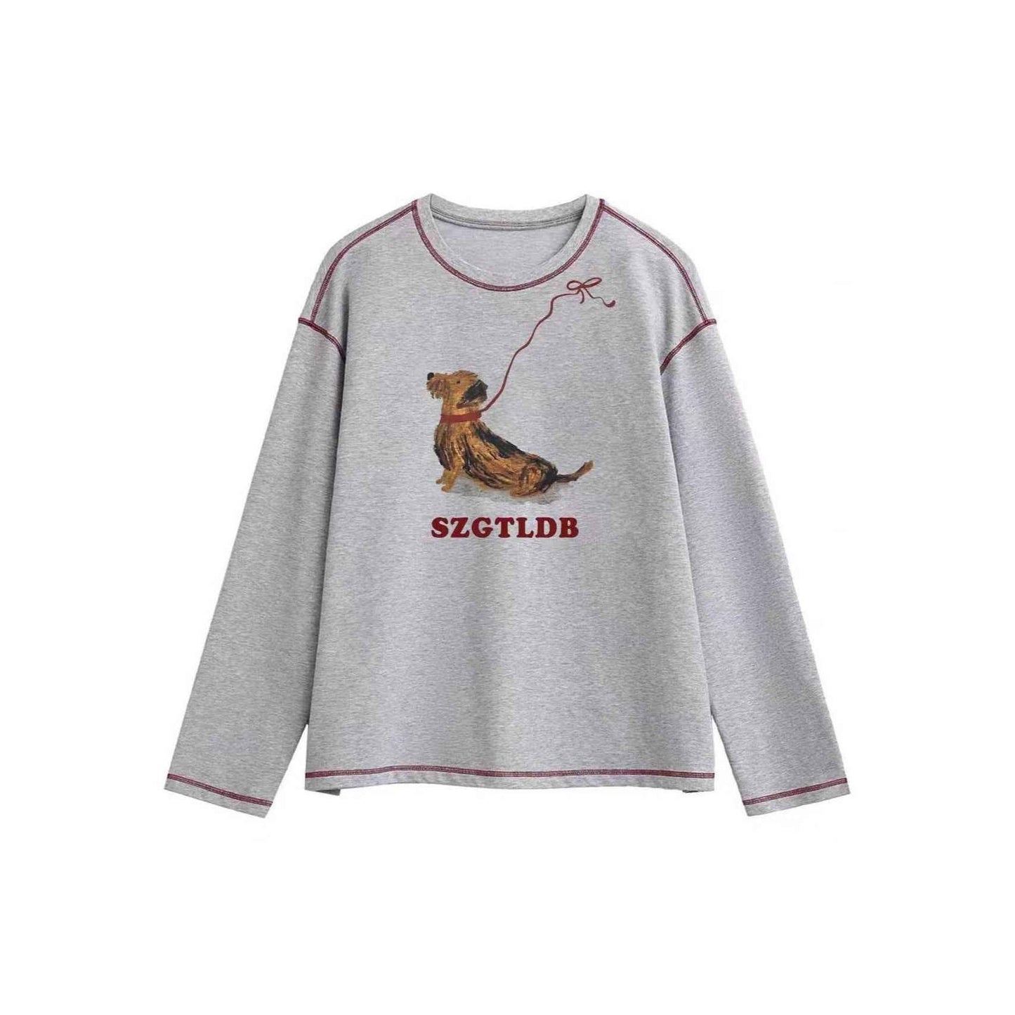 Dog Leash Long Sleeve T-Shirt for Women | MuddyStock Originals