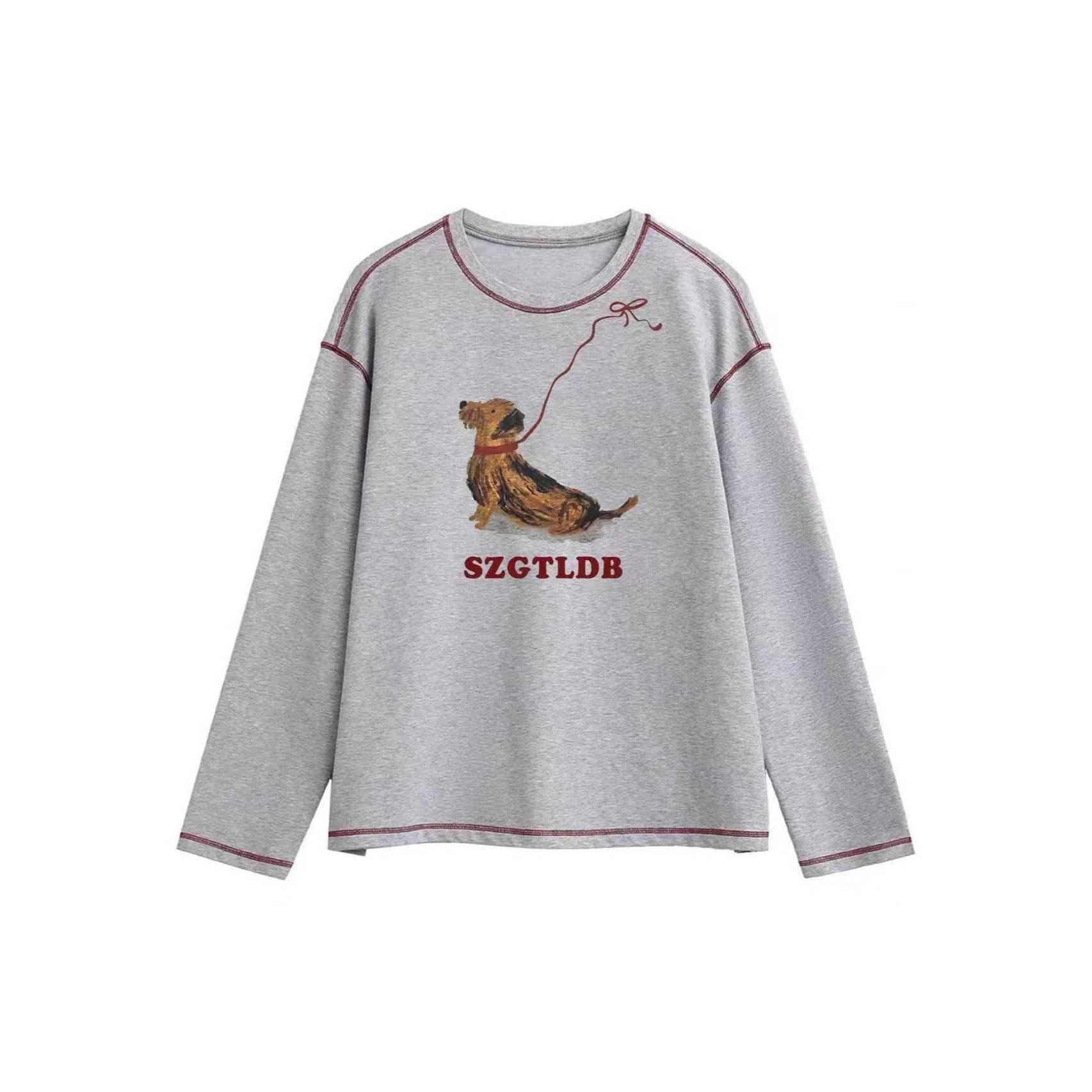 Dog Leash Long Sleeve T-Shirt for Women | MuddyStock Originals